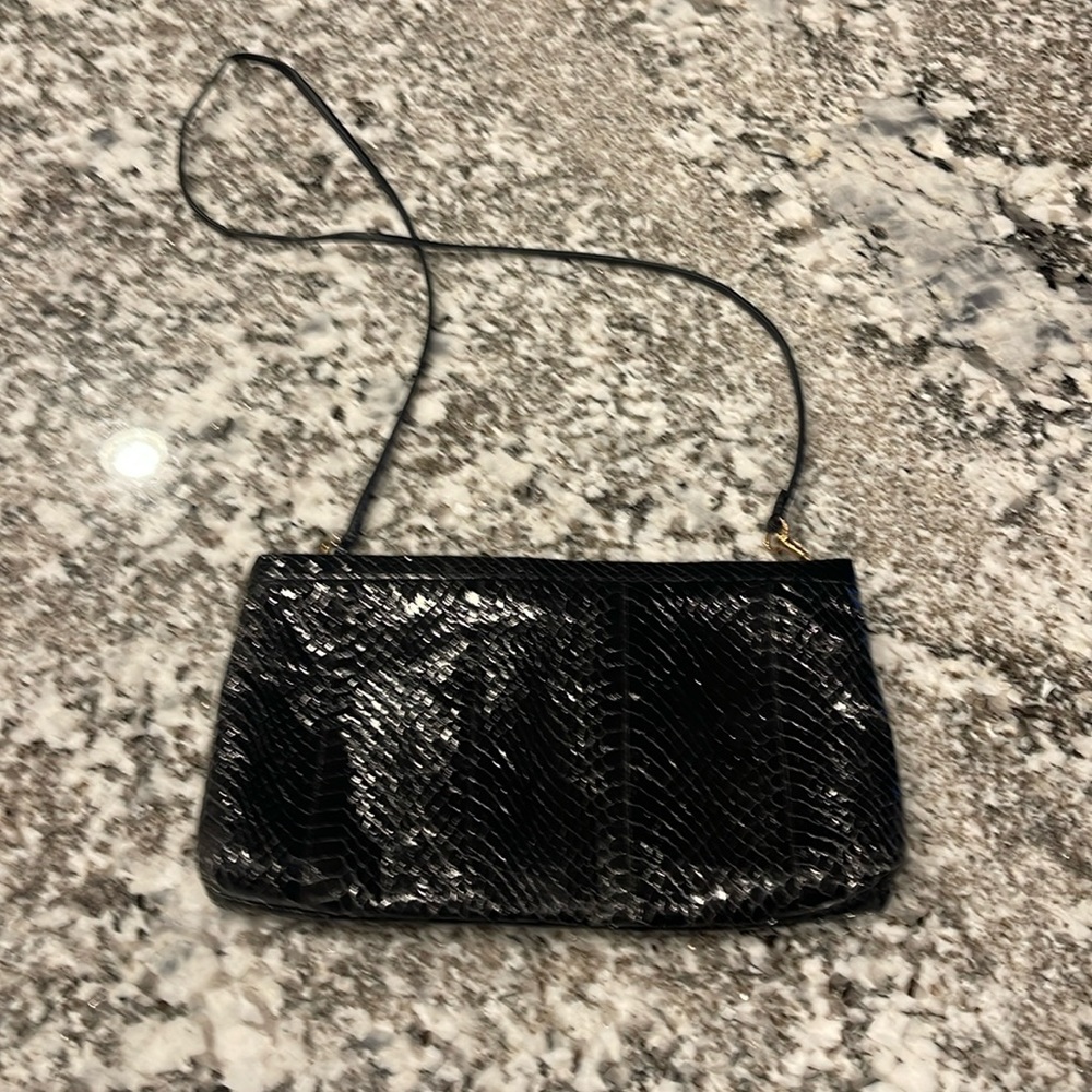 Saks Fifth Avenue lizard skin evening bag